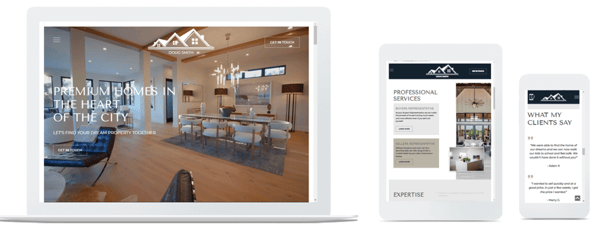 Premium website shown on multi-device