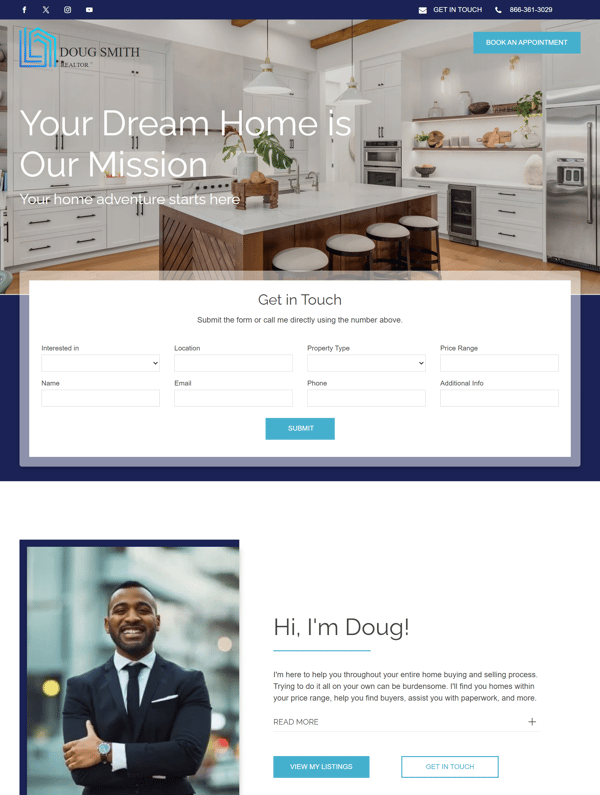 Doug Smith professional website example